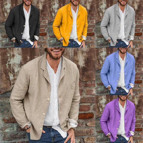 Lightweight cotton and linen jacket for men: Comfort and style
