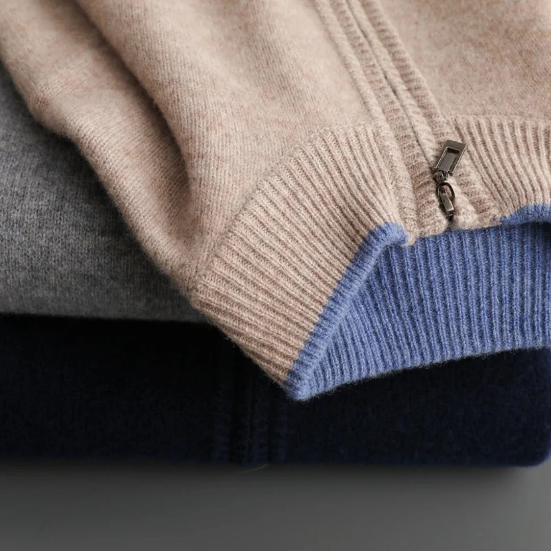 Merino - Men's wool vest with zipper