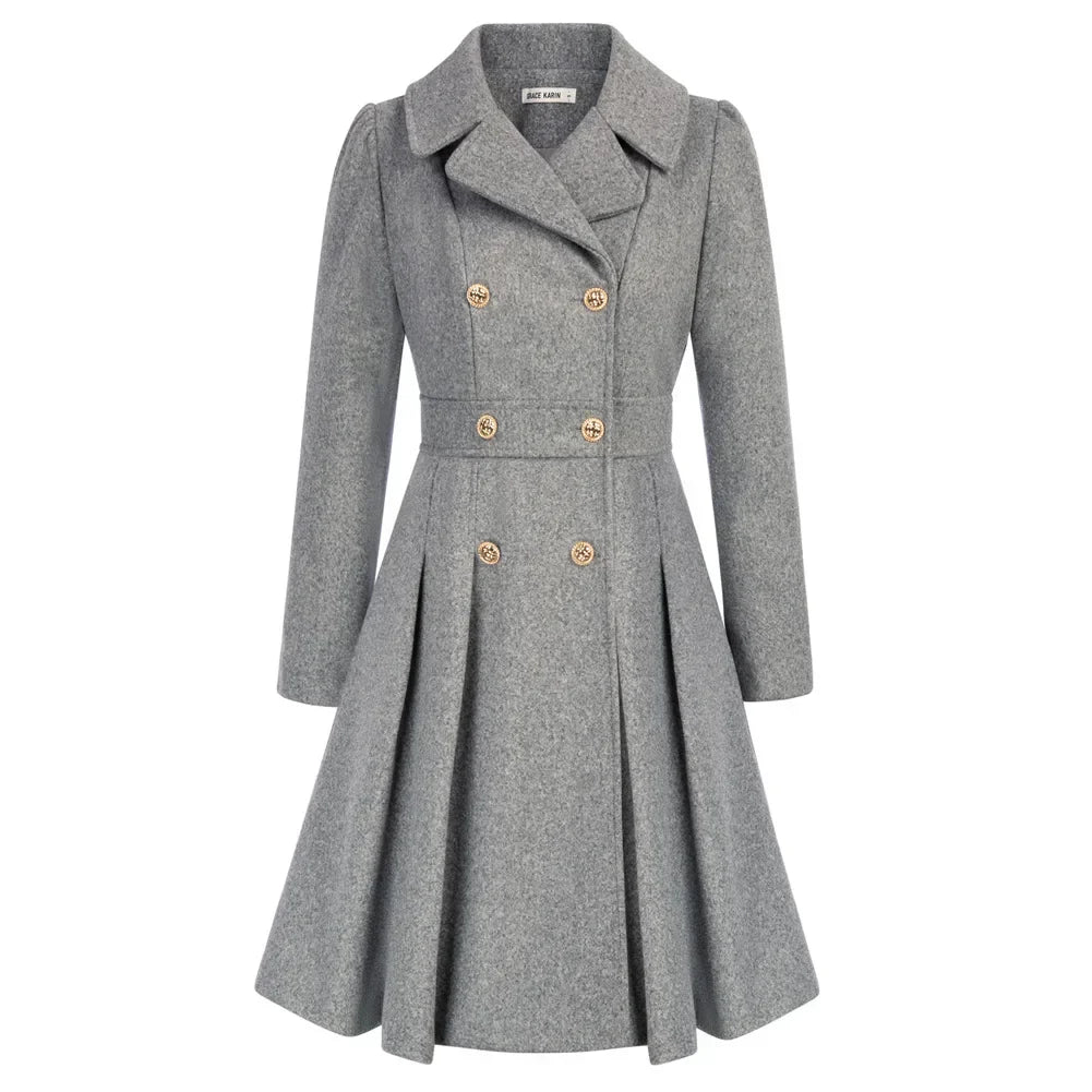 Grace Women's Coat | Stilfuld A-line peacoat i uld