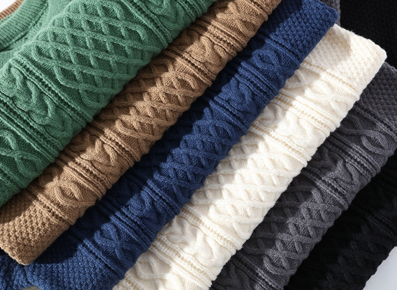 Textured Crewneck Sweater for Men - Image 16