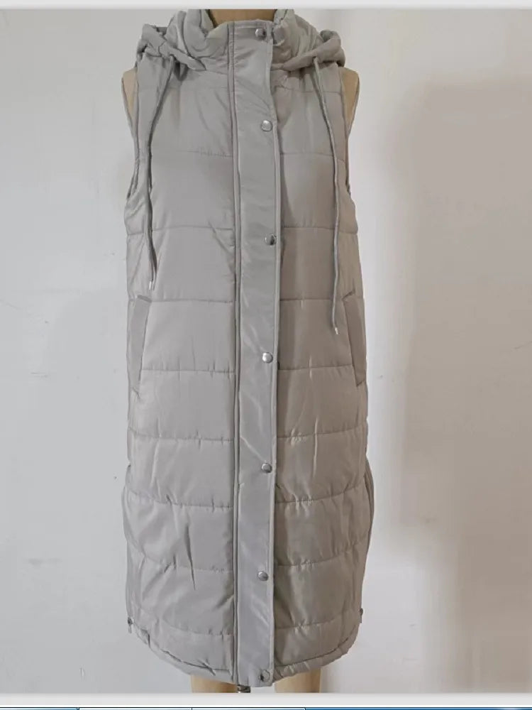 Long Puffer Vest for Women - Image 7