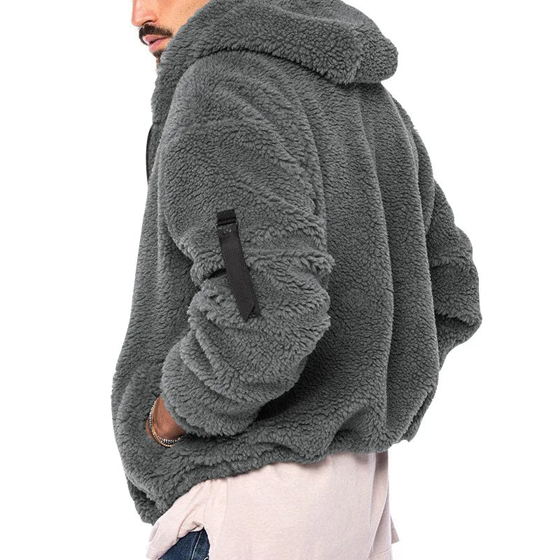 Winter jacket in fleece and cashmere for men