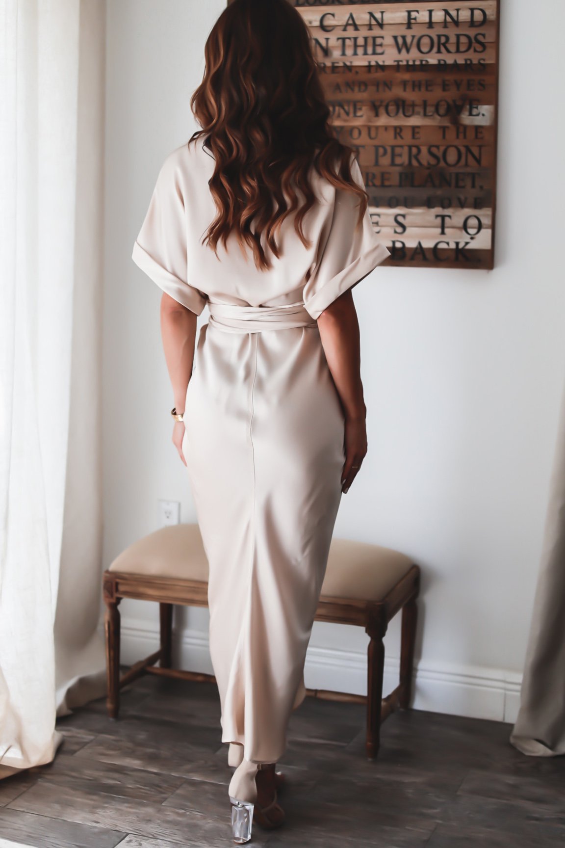 Women's Evening Dress Julia - Elegant Maxi Dress in Airy Polyester with Fashionable Details