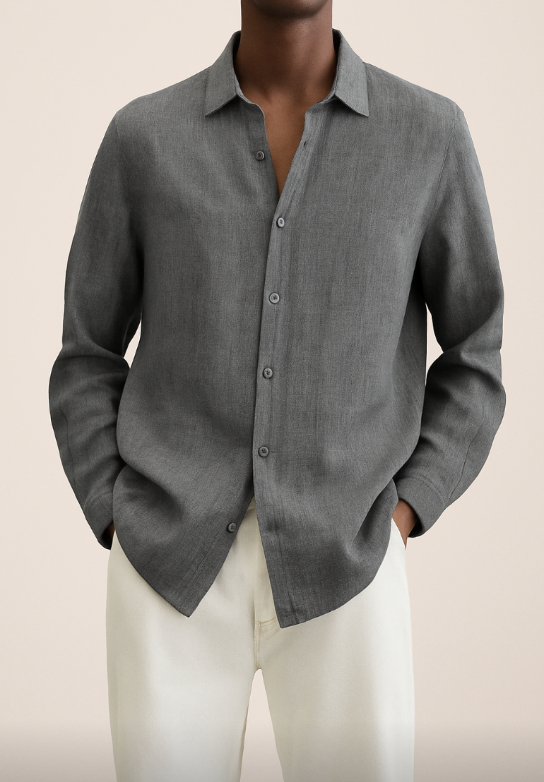 Linen men's dress shirt - Albert