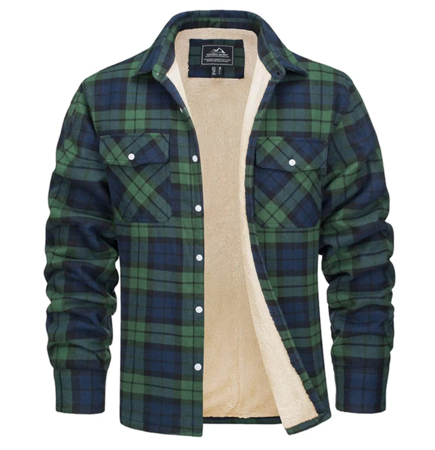 Sherpa Lined Flannel Jacket for Men - Image 5