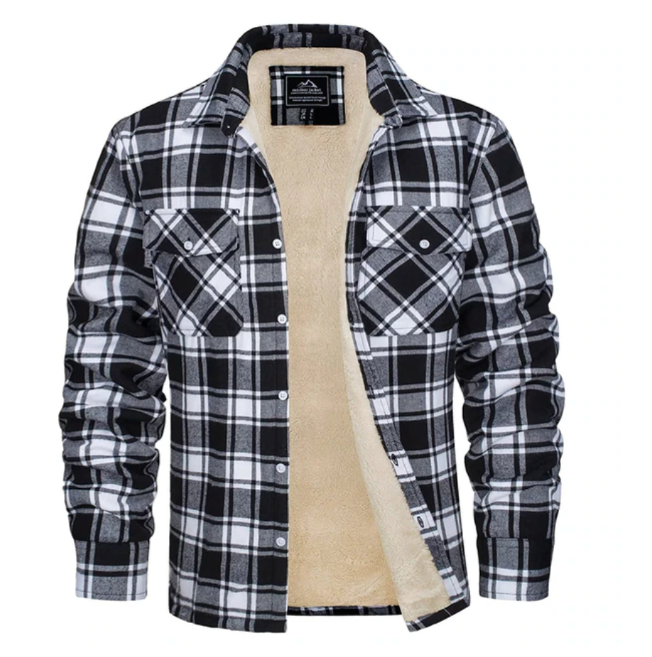 Sherpa Lined Flannel Jacket for Men - Image 8