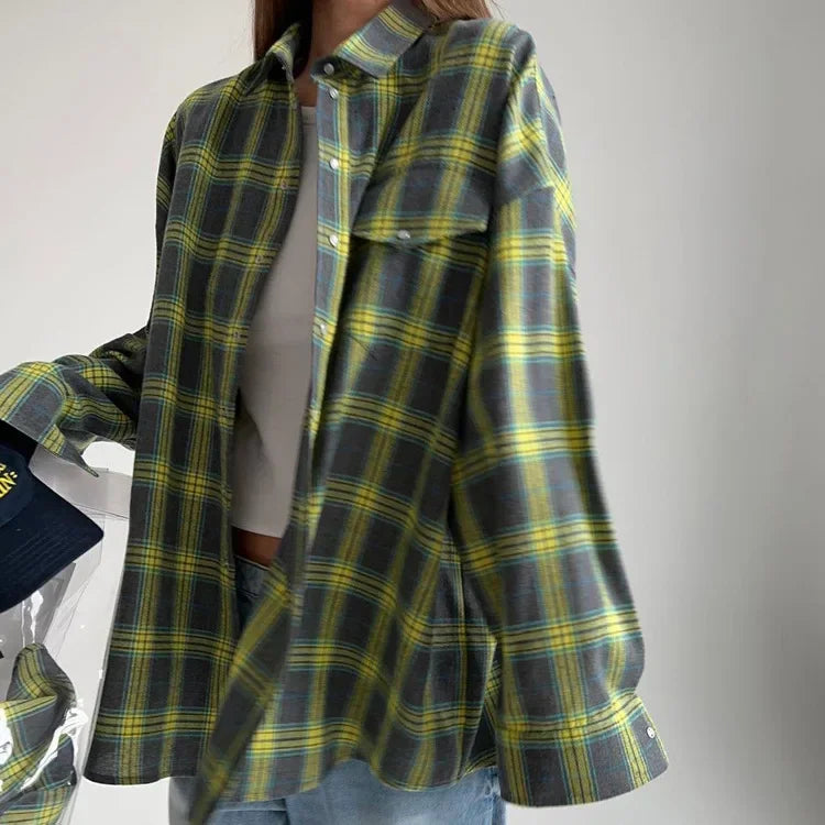 Plaid Flannel Shirt for Women - Image 10