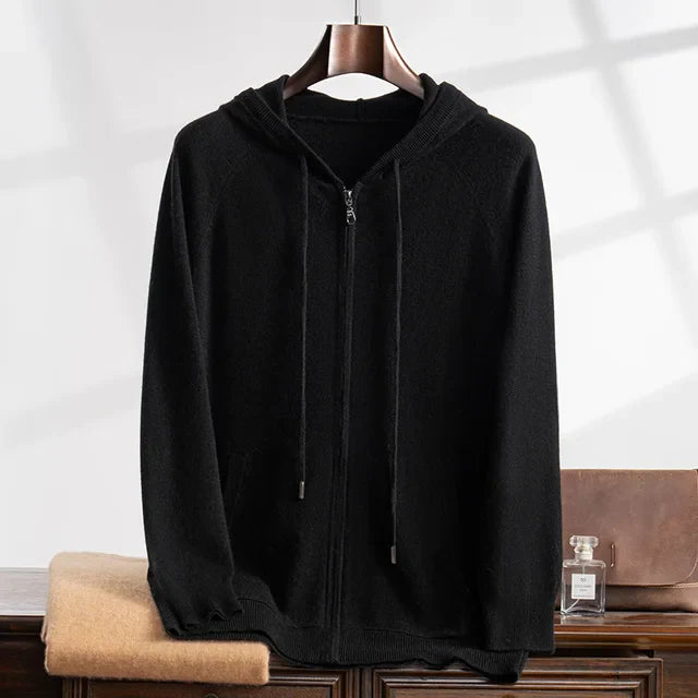 Full Zip Knit Hoodie for Men - Image 6