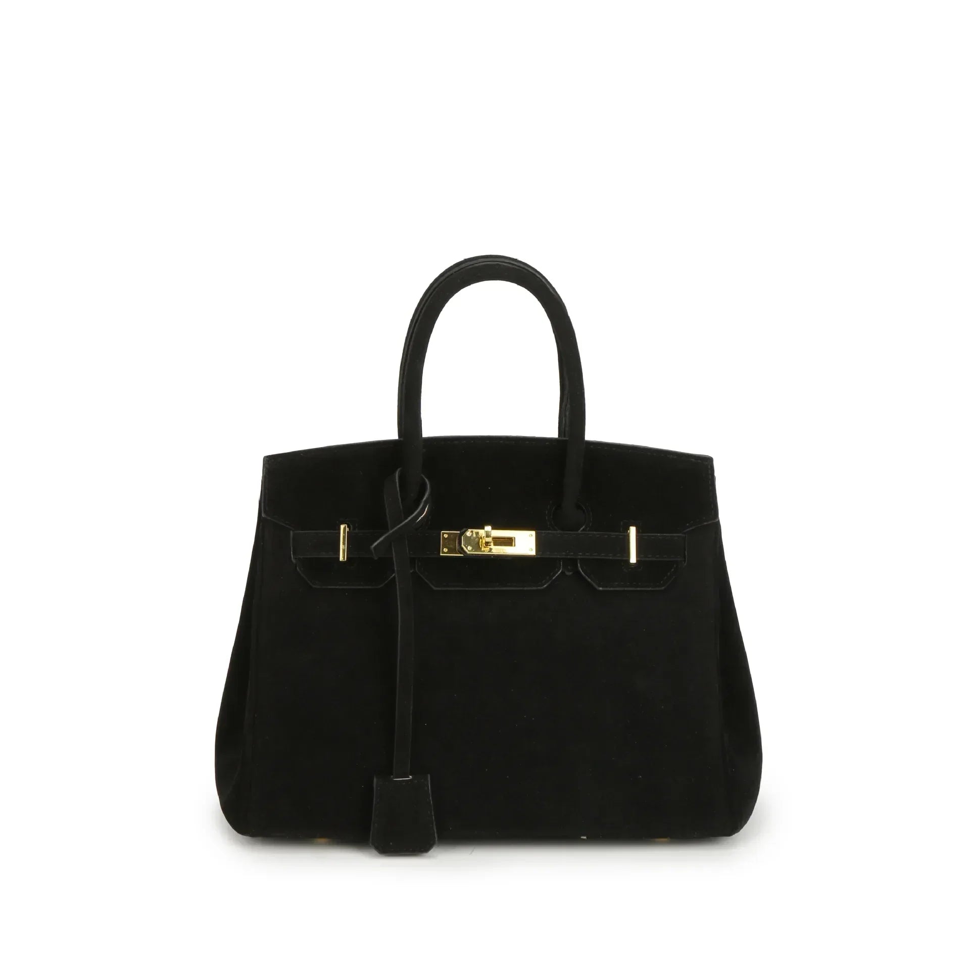 Kelly | Suede shoulder bag with gold hardware