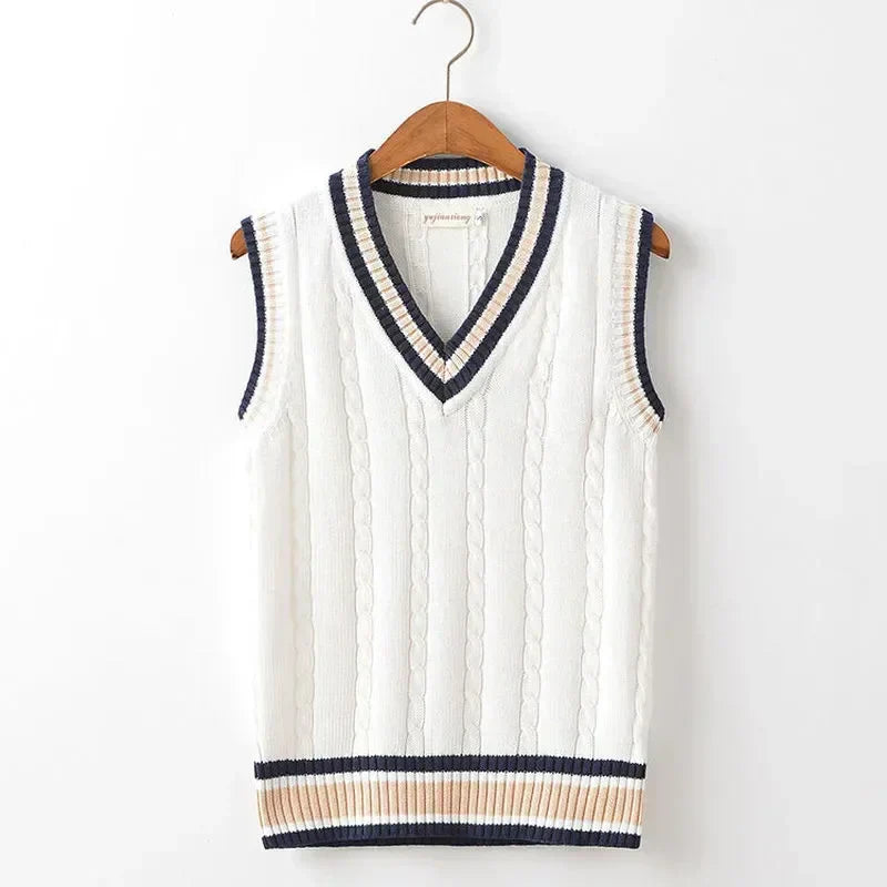 Christof - Chunky V-neck men's sleeveless sweater
