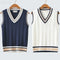 Christof - Chunky V-neck men's sleeveless sweater