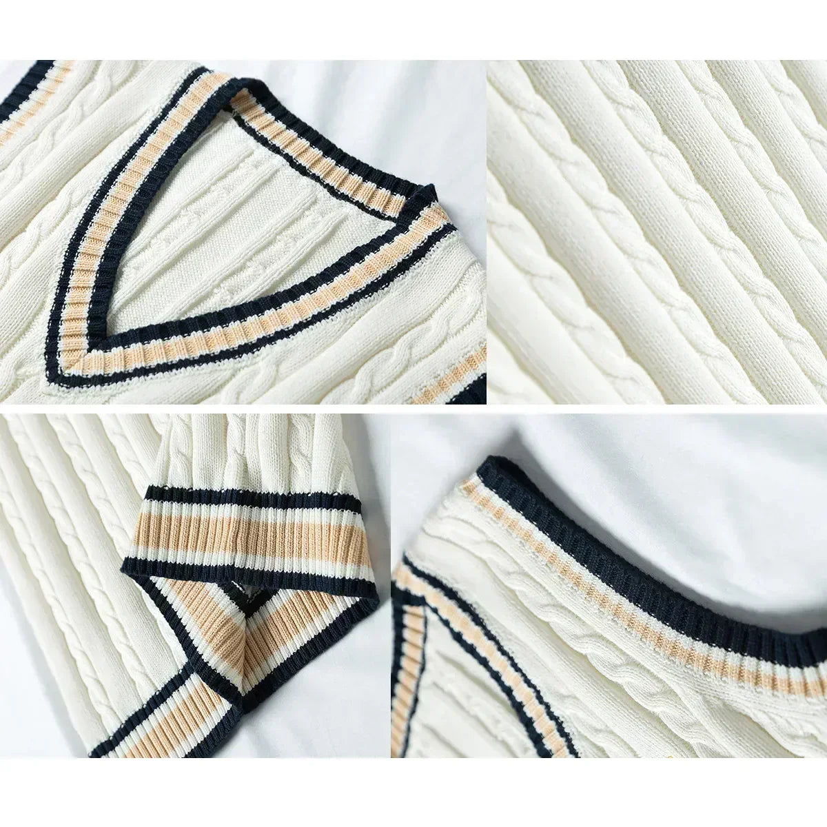 Christof - Chunky V-neck men's sleeveless sweater