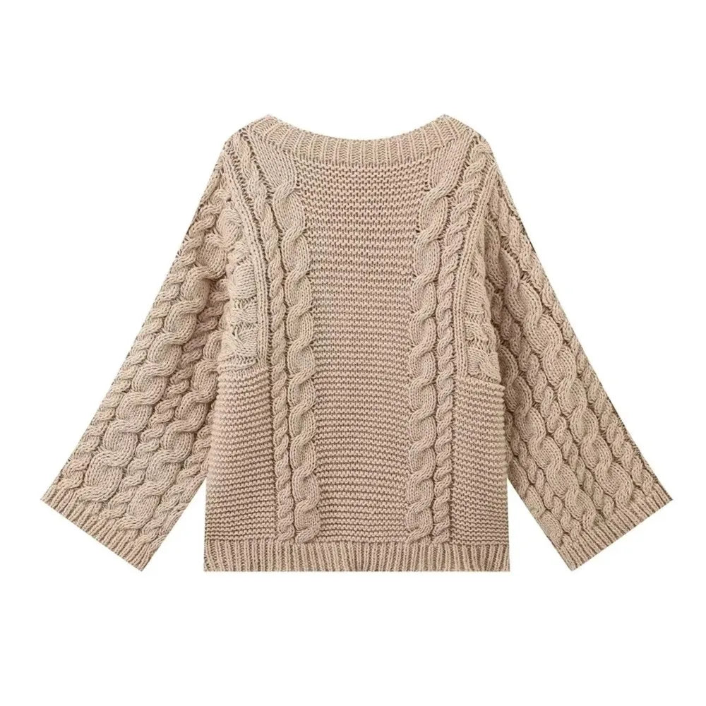 Mia - Oversized women's sweater - Stylish knitted sweater | Pullover