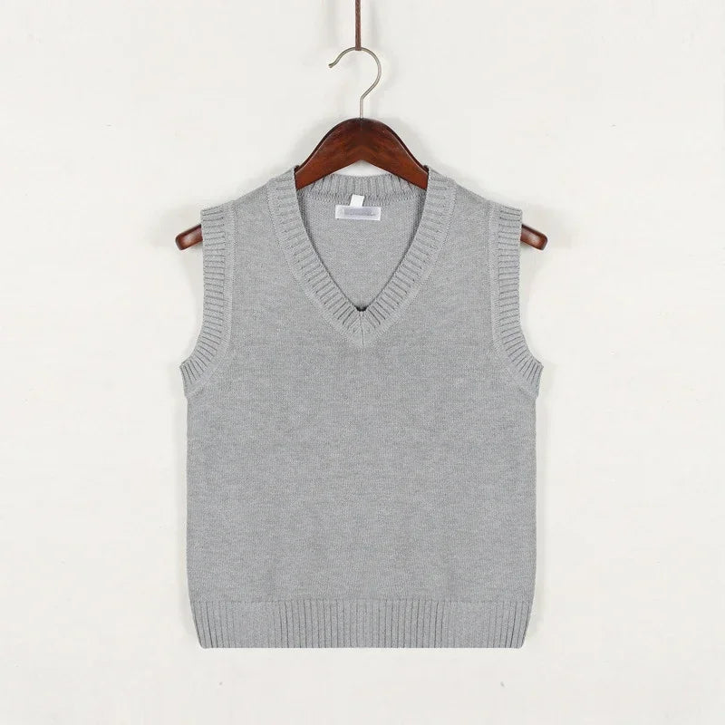 Christof - Chunky V-neck men's sleeveless sweater