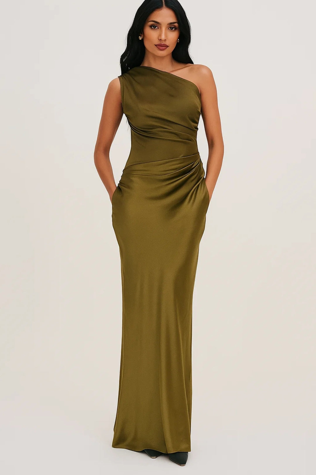 One Shoulder Evening Maxi Dress for Women - Image 3