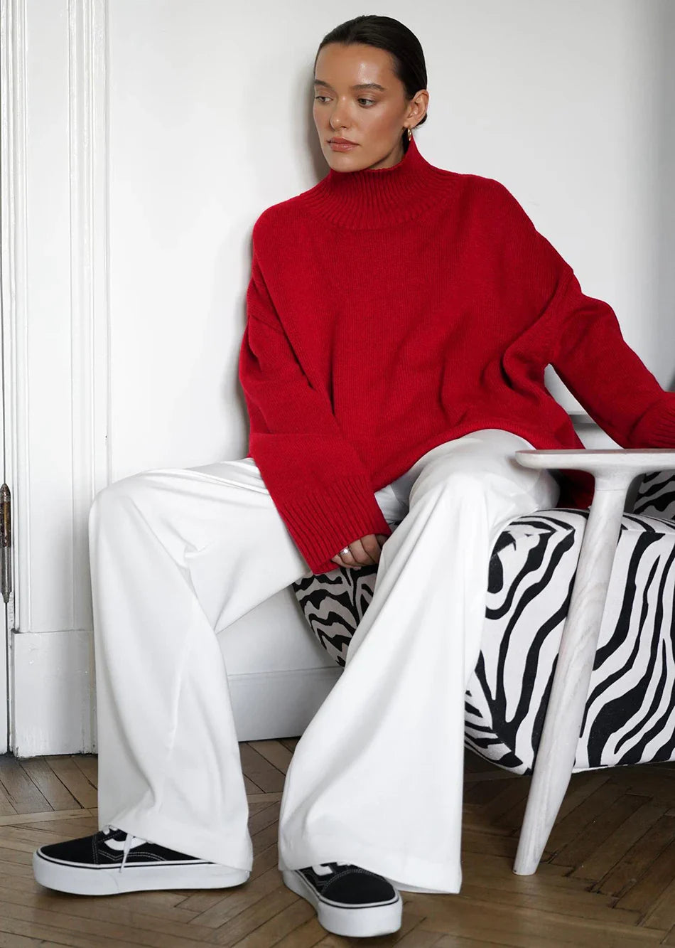 Oversized Turtleneck Sweater for Women - Image 4