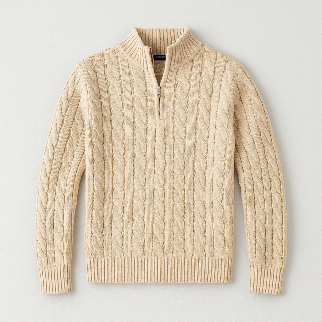 Half Zip Sweater beige
