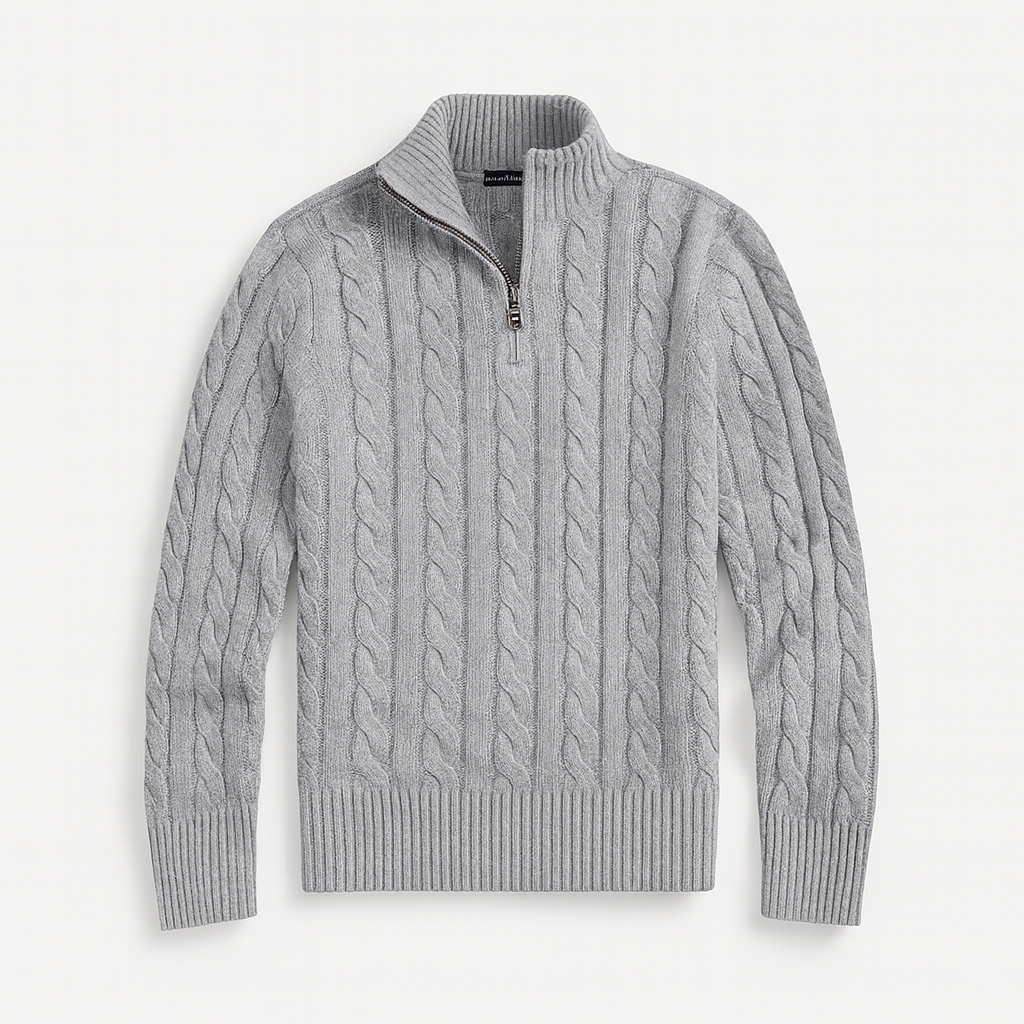 Half Zip Sweater gray