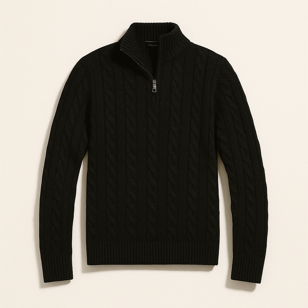 Half Zip Sweater black