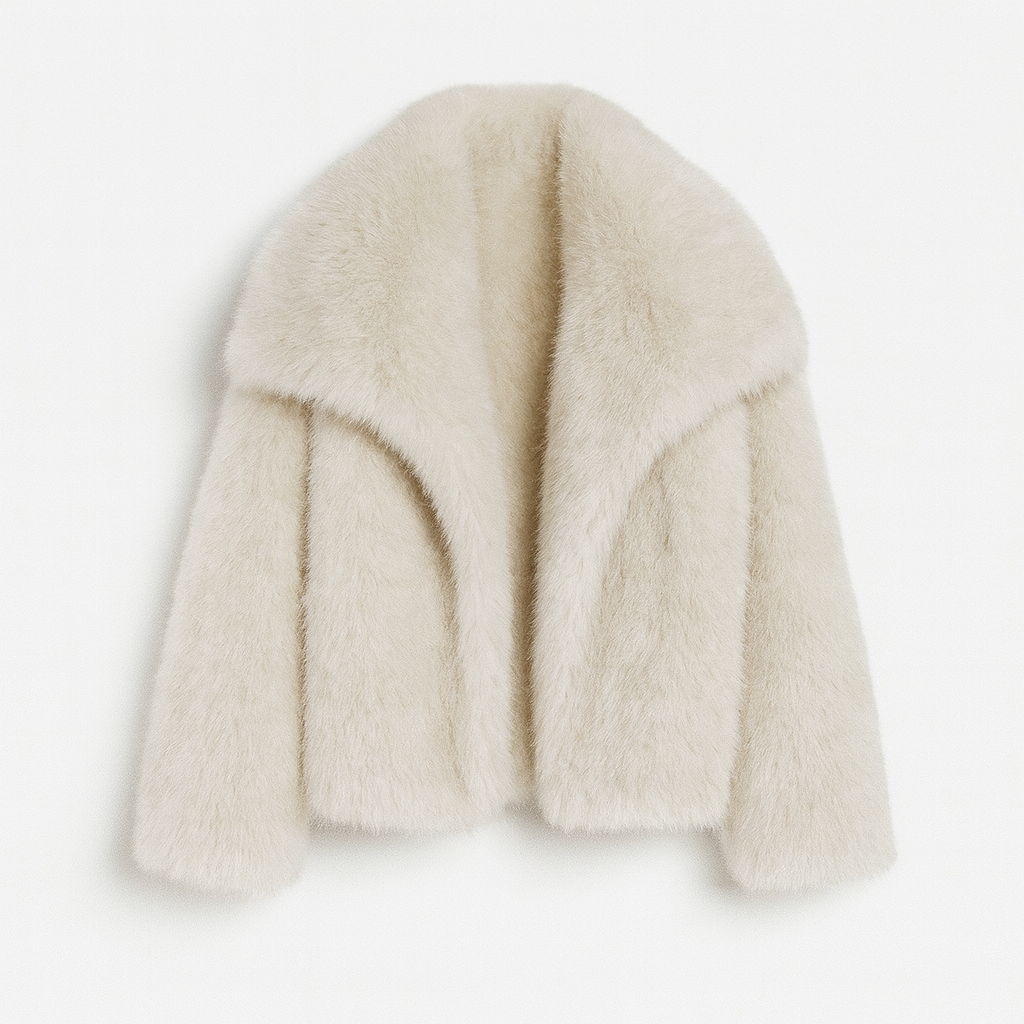 Faux fur coat white