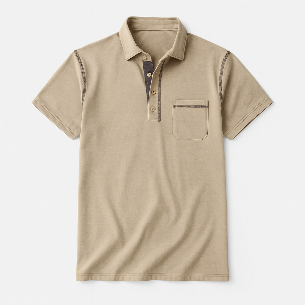 Summer polo shirt khaki