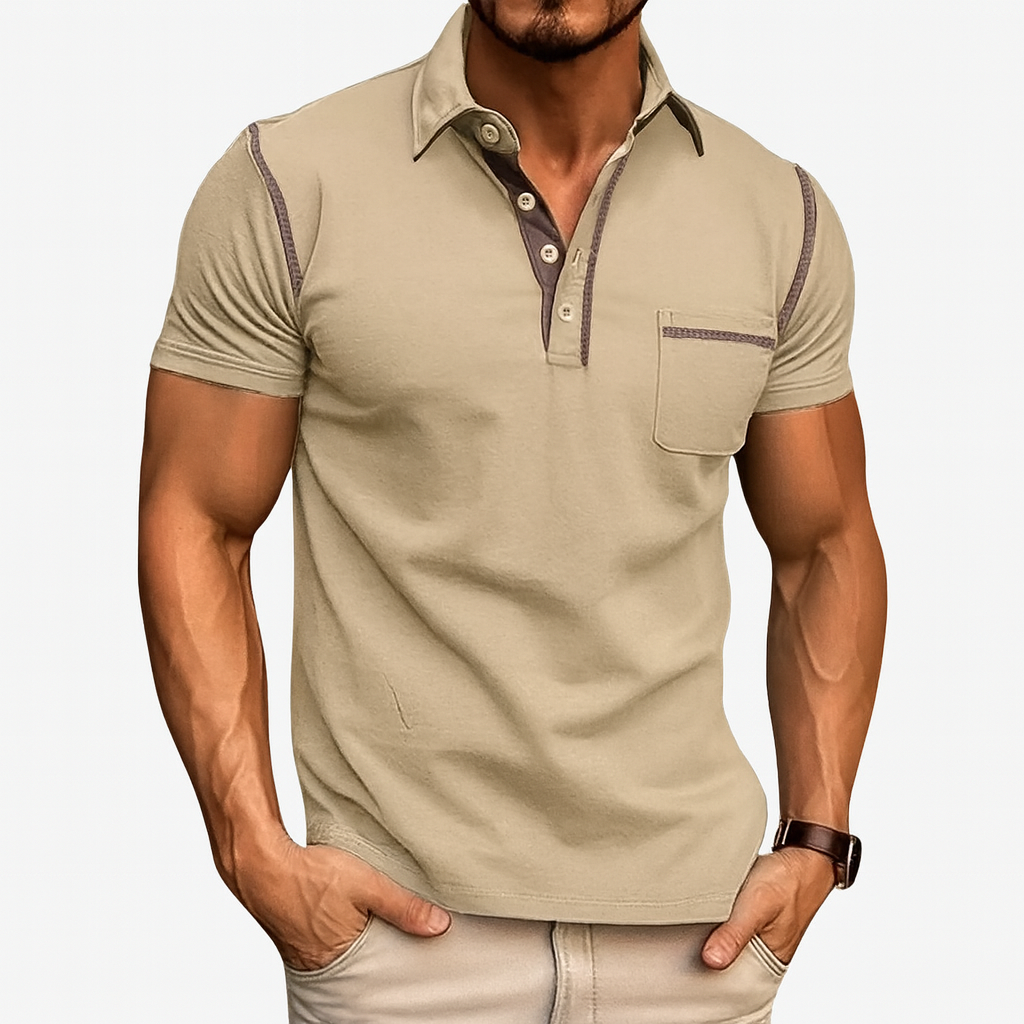 Summer polo shirt khaki