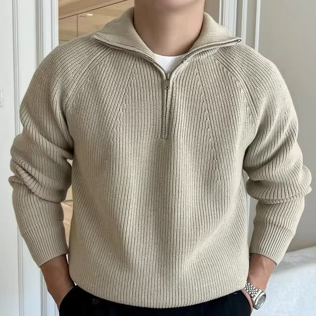Quarter-Zip Knit Sweater for Men - Image 3