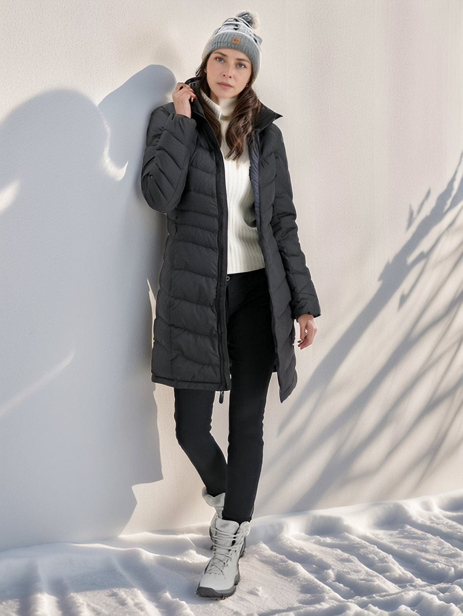 Eva Long padded coat - Warm, lightweight and water-repellent