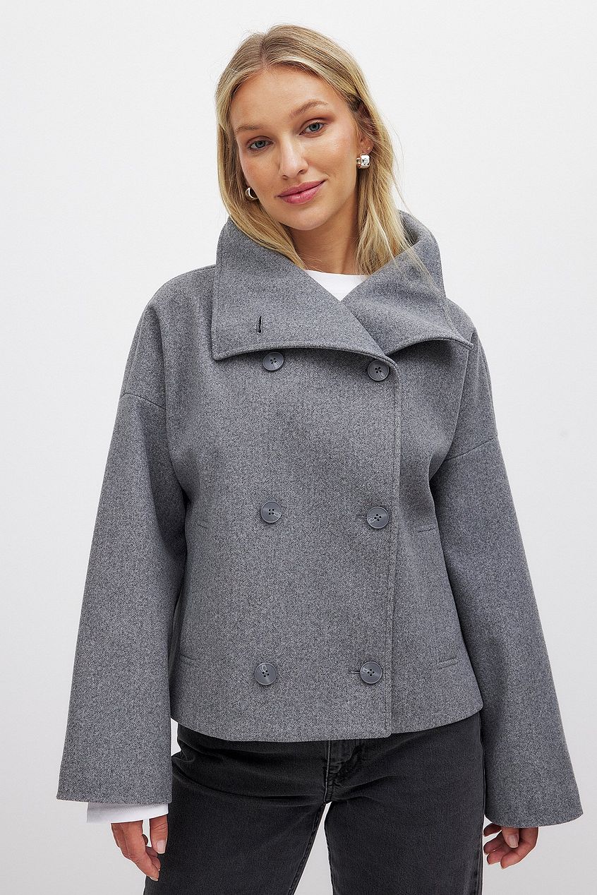 Double Breasted Short Coat for Women - Image 1