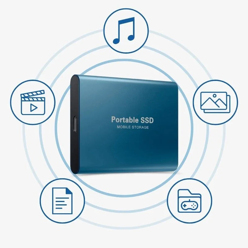 DataSafe - External SSD Storage Aluminum - Super fast hard disk drive - 32TB/16TB/8TB/4TB/2TB