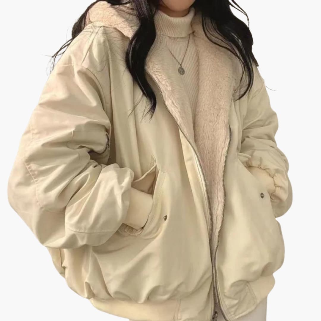 Oversized Bomber Jacket for Women - Image 3
