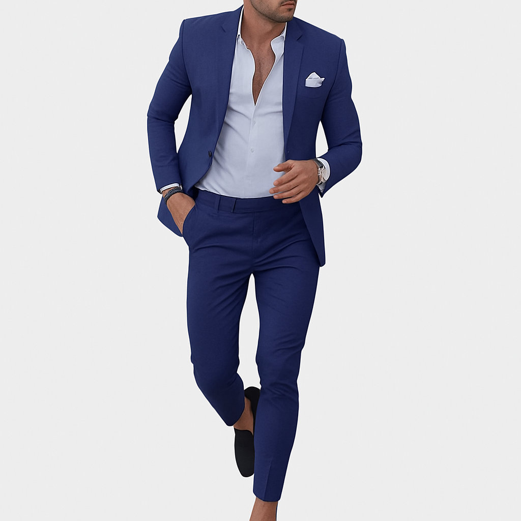Linen Suit blue