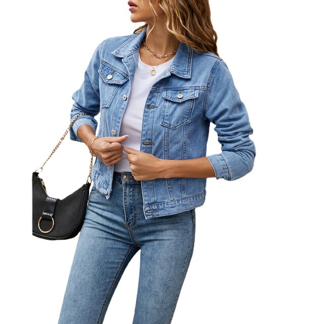 Stylish cotton denim jacket - women