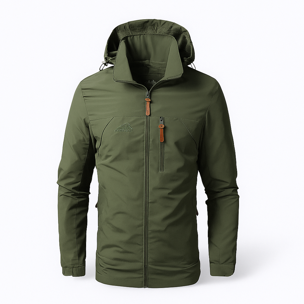 Jacket with hood light green