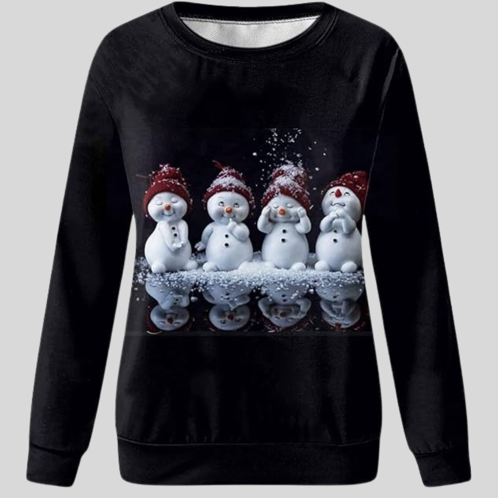 Sudadera Christmas Sweater Holiday Snowman para mujer