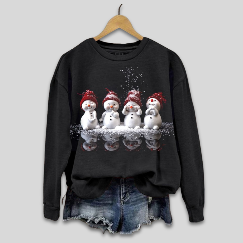 Sudadera Christmas Sweater Holiday Snowman para mujer