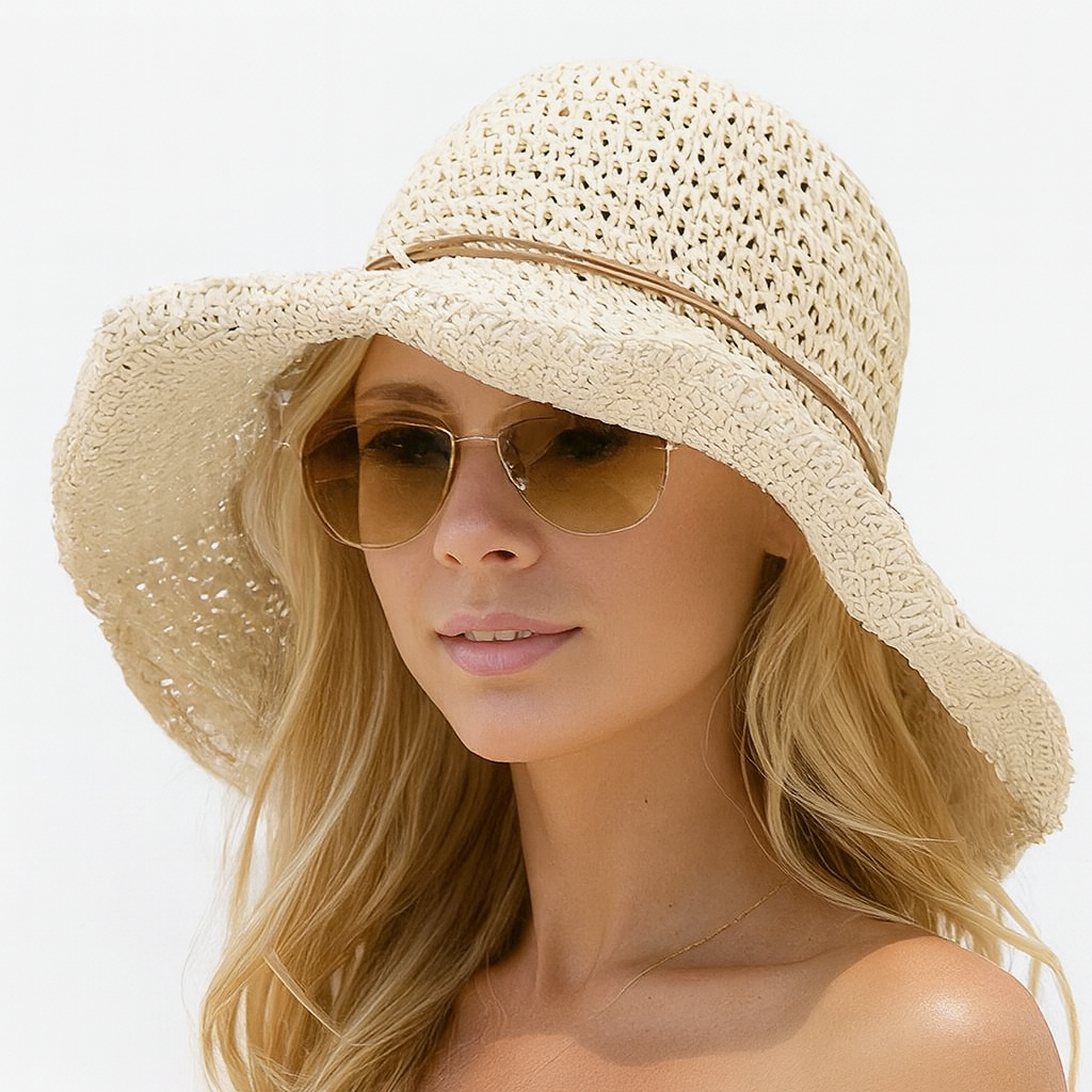 Fedora Sun Hat white