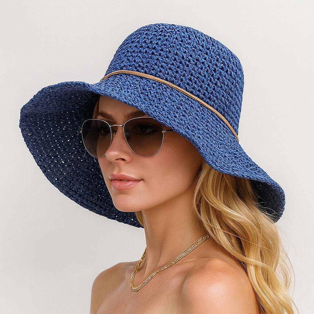 Fedora Sun Hat blue