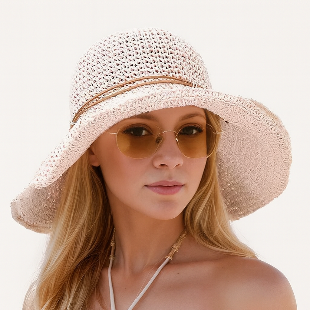 Fedora Sun Hat pink