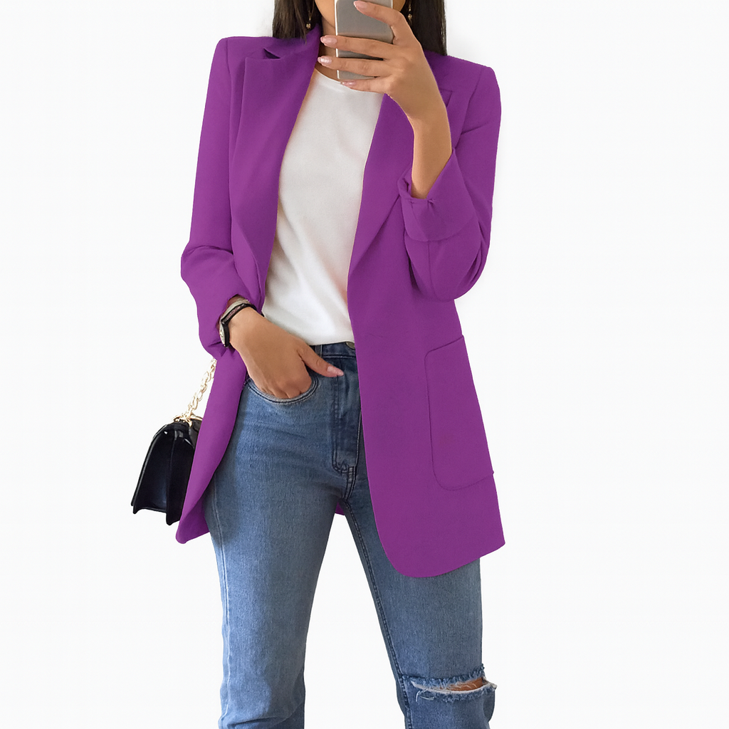 Women's long blazer violet