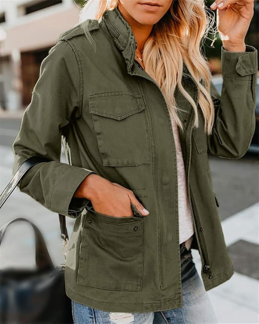 Lightweight utility jacket for women | Relaxed waist length