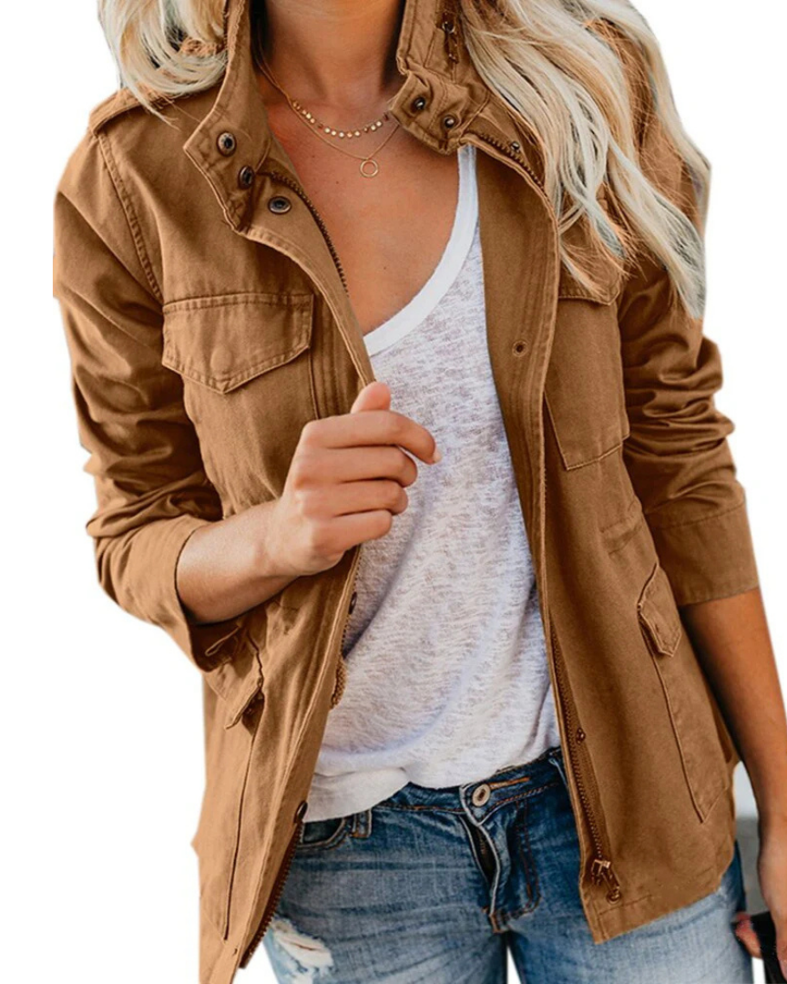 Lightweight utility jacket for women | Relaxed waist length
