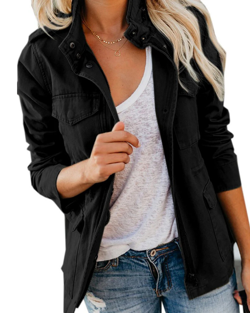 Lightweight utility jacket for women | Relaxed waist length