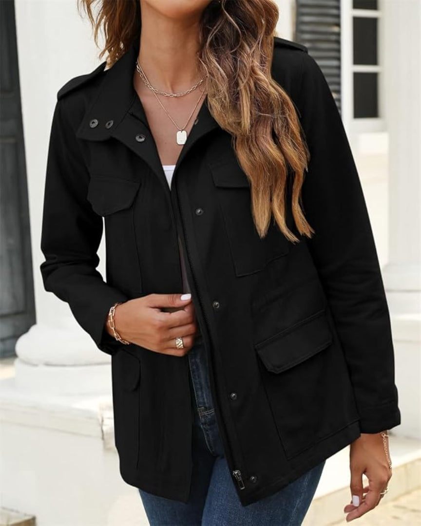 Lightweight utility jacket for women | Relaxed waist length