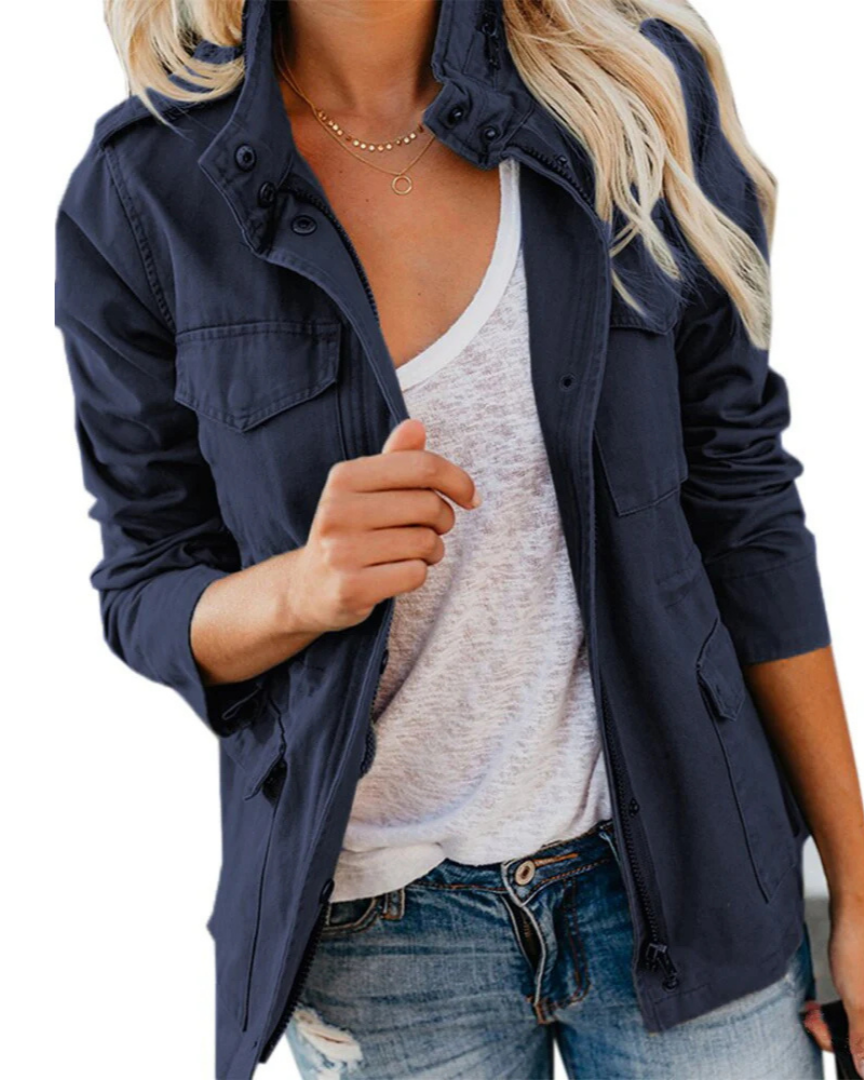 Lightweight utility jacket for women | Relaxed waist length