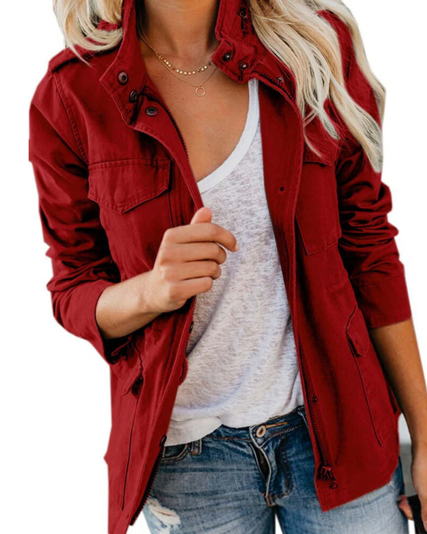 Lightweight utility jacket for women | Relaxed waist length