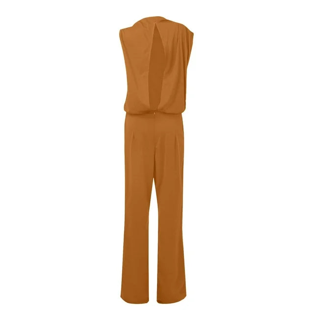Jumpsuit for women with wide legs | One shoulder Elegant