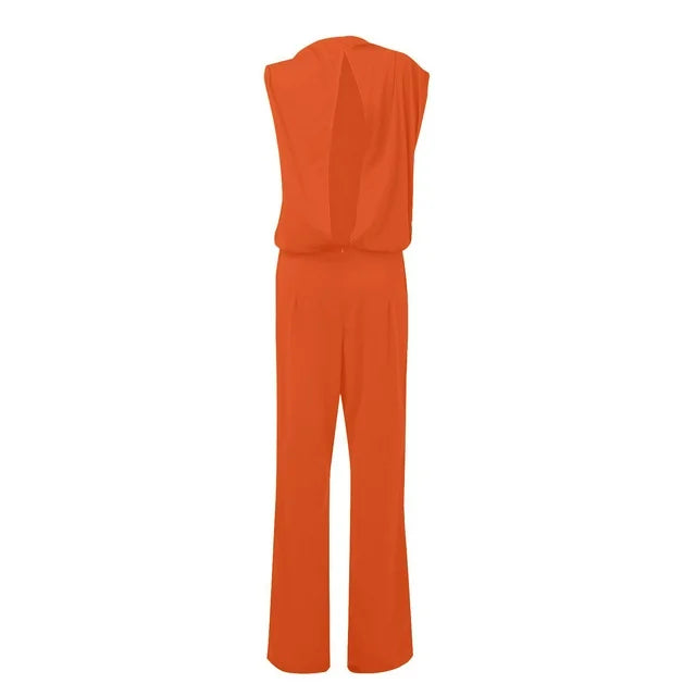 Jumpsuit for women with wide legs | One shoulder Elegant