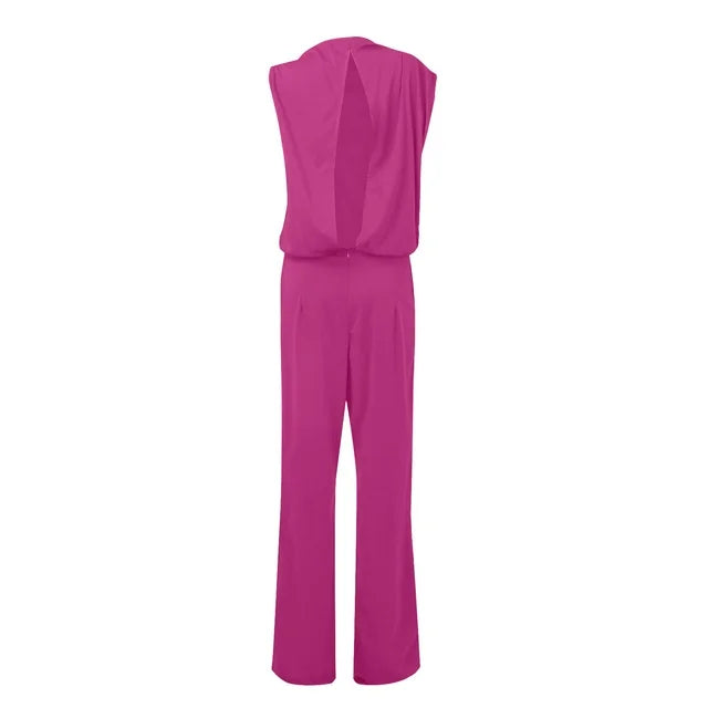 Jumpsuit for women with wide legs | One shoulder Elegant