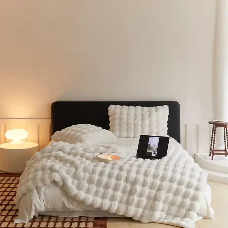 Fleece blanket Soft plush cozy bed throw